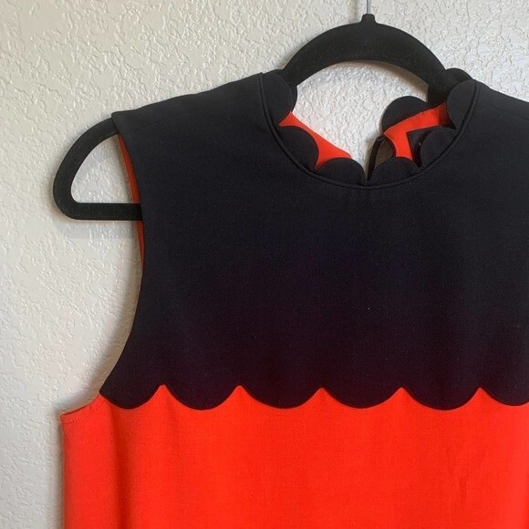Victoria Beckham for target orange dress Scalloped Shift Dress size M posh spice - Picture 7 of 9